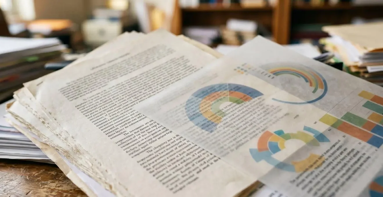 Analyse macro de documents juridiques avec graphiques de données en arrière-plan