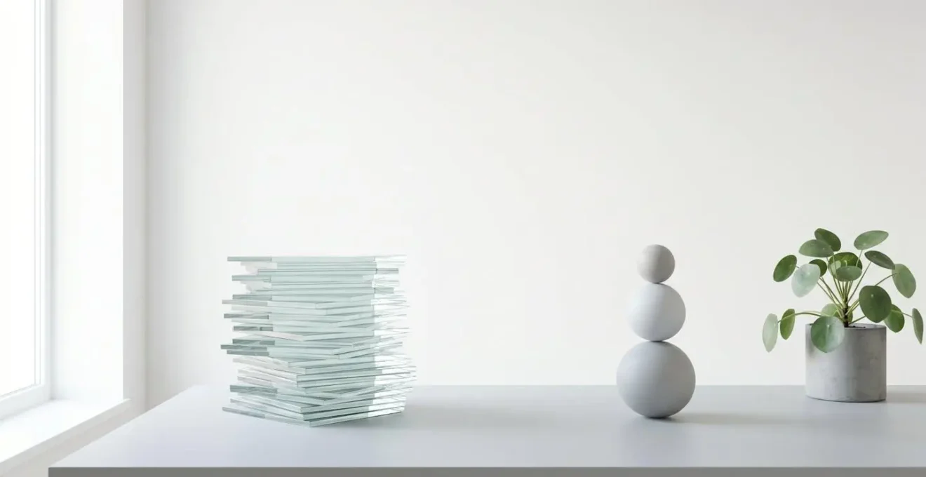 Balance visuelle entre communication excessive et valeur apportée au client dans une composition minimaliste